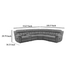 Diko 6-teiliges modulares Sektionssofa, dunkelgrauer Chenille, manuelle Relaxfunktion