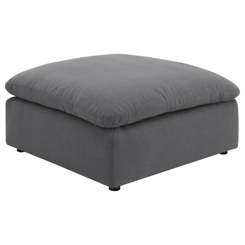 Hobo 6-teiliges Sektionssofa, anthrazitfarbener Stoff, 10 Kissen, 305 cm