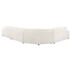 Sono 4-teiliges Modulsofa, 6 Zierkissen, Channel Elfenbeinweiß