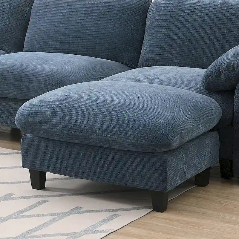 U-förmiges Sektionalsofa Indoor Chaiselongue mit USB- und Typ-C-Ladegerät