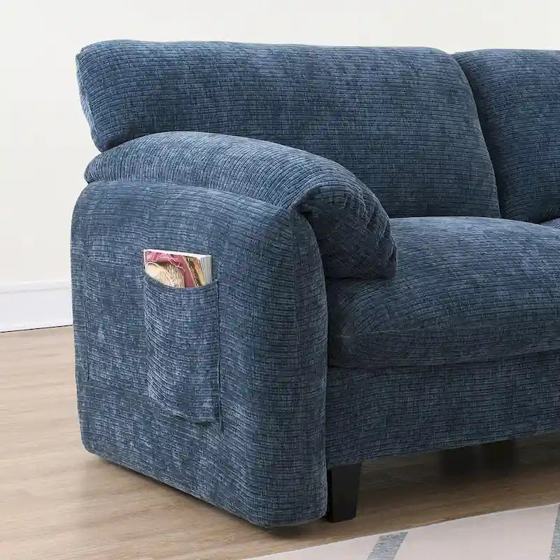U-förmiges Sektionalsofa Indoor Chaiselongue mit USB- und Typ-C-Ladegerät