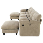 U-förmiges Sektionalsofa Indoor Chaiselongue mit USB- und Typ-C-Ladegerät