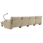 U-förmiges Sektionalsofa Indoor Chaiselongue mit USB- und Typ-C-Ladegerät