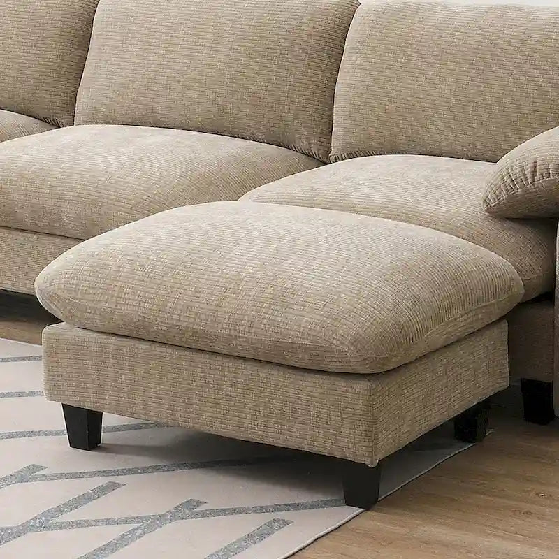 U-förmiges Sektionalsofa Indoor Chaiselongue mit USB- und Typ-C-Ladegerät
