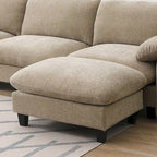 U-förmiges Sektionalsofa Indoor Chaiselongue mit USB- und Typ-C-Ladegerät