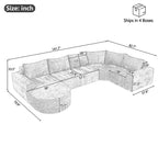 Modulares Sektionssofa Wohnzimmer Bodensofa Récamiere