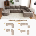 Modulares Sektionssofa Wohnzimmer Bodensofa Récamiere