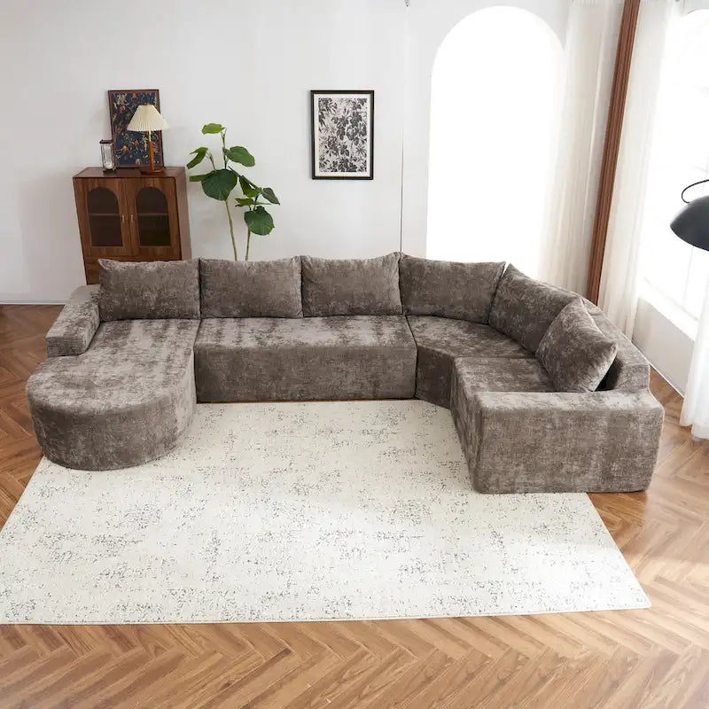 Modulares Sektionssofa Wohnzimmer Bodensofa Récamiere