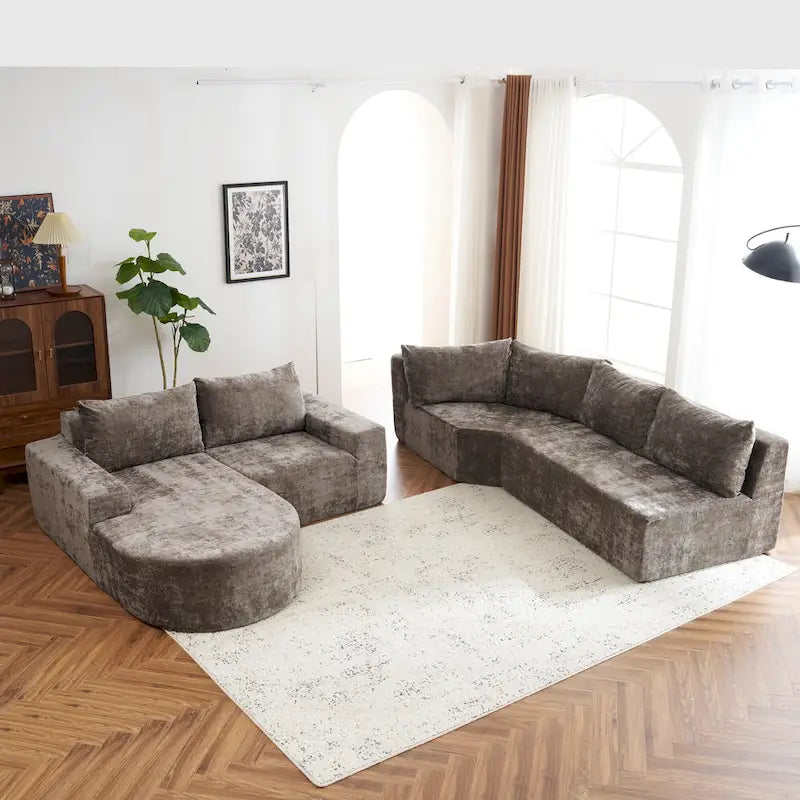 Modulares Sektionssofa Wohnzimmer Bodensofa Récamiere