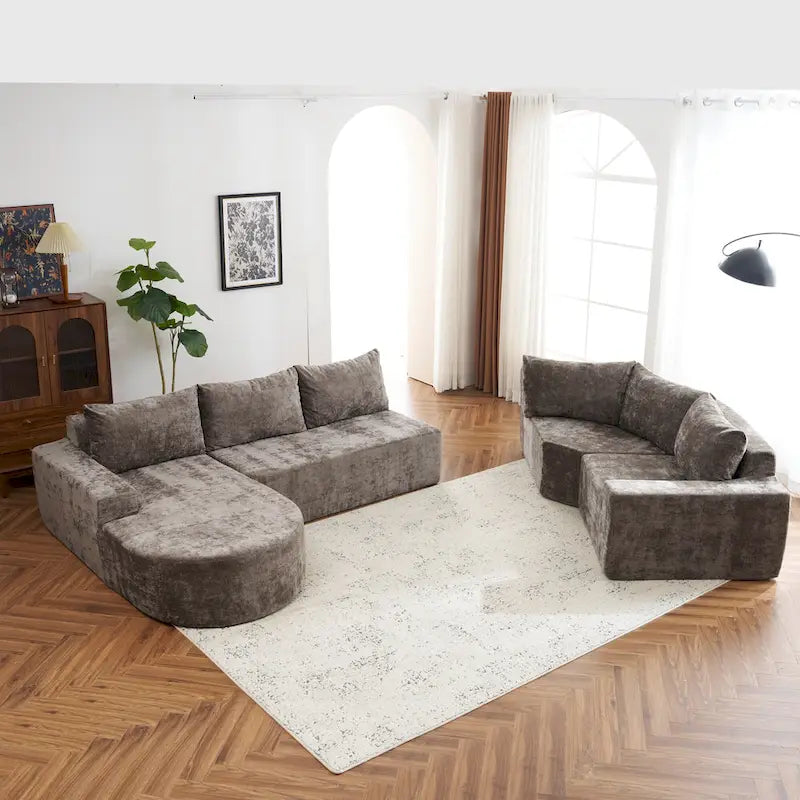 Modulares Sektionssofa Wohnzimmer Bodensofa Récamiere
