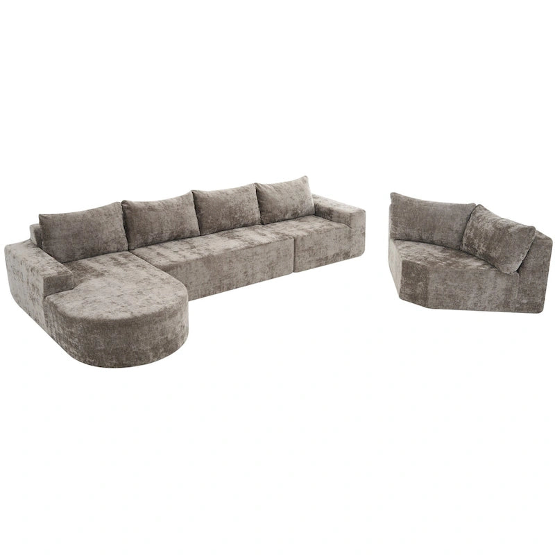 Modulares Sektionssofa Wohnzimmer Bodensofa Récamiere