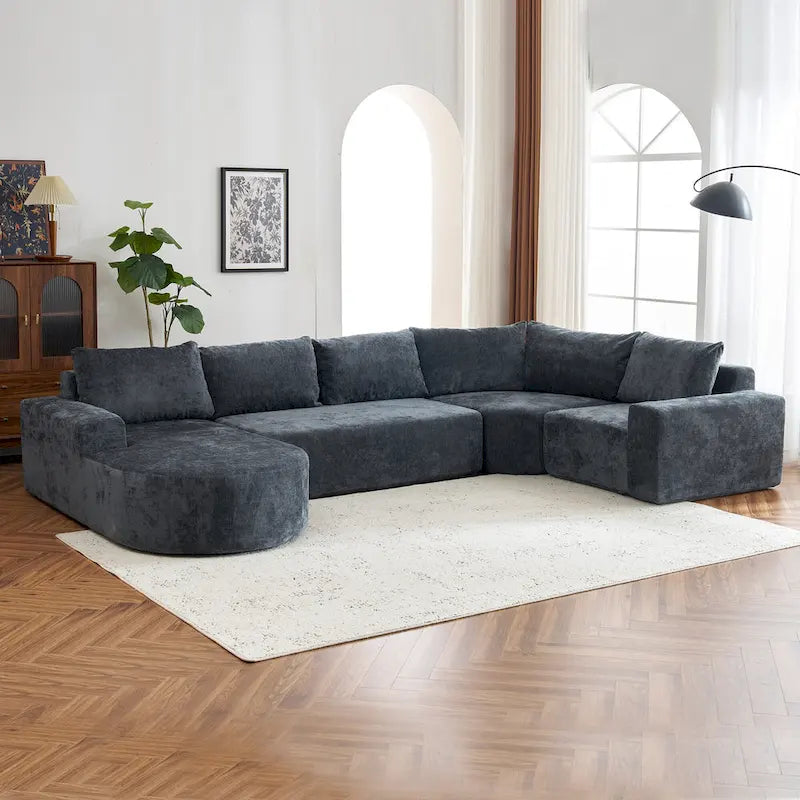 Modulares Sektionssofa Wohnzimmer Bodensofa Récamiere