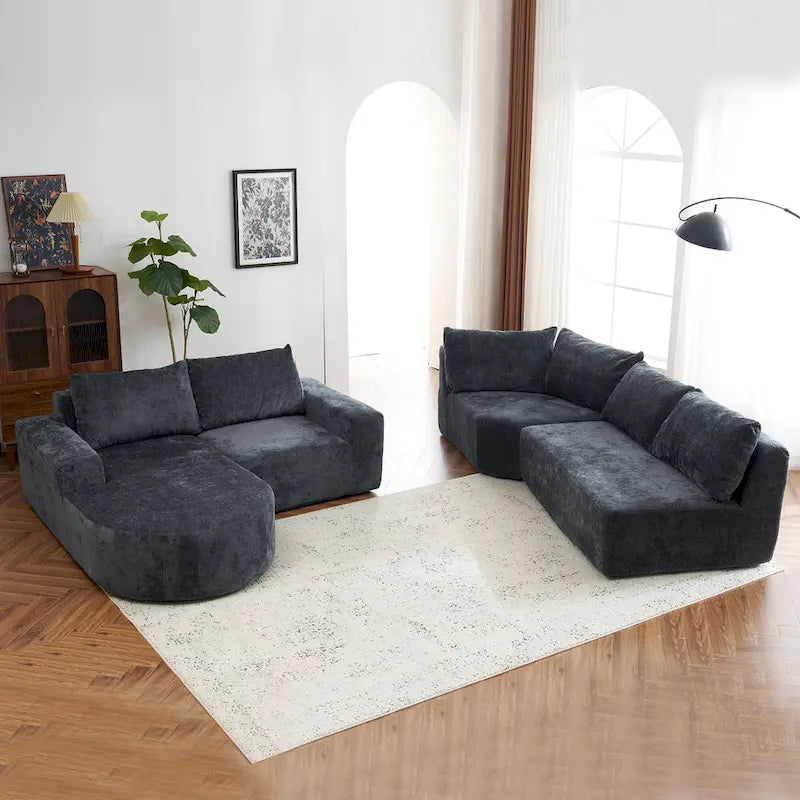 Modulares Sektionssofa Wohnzimmer Bodensofa Récamiere