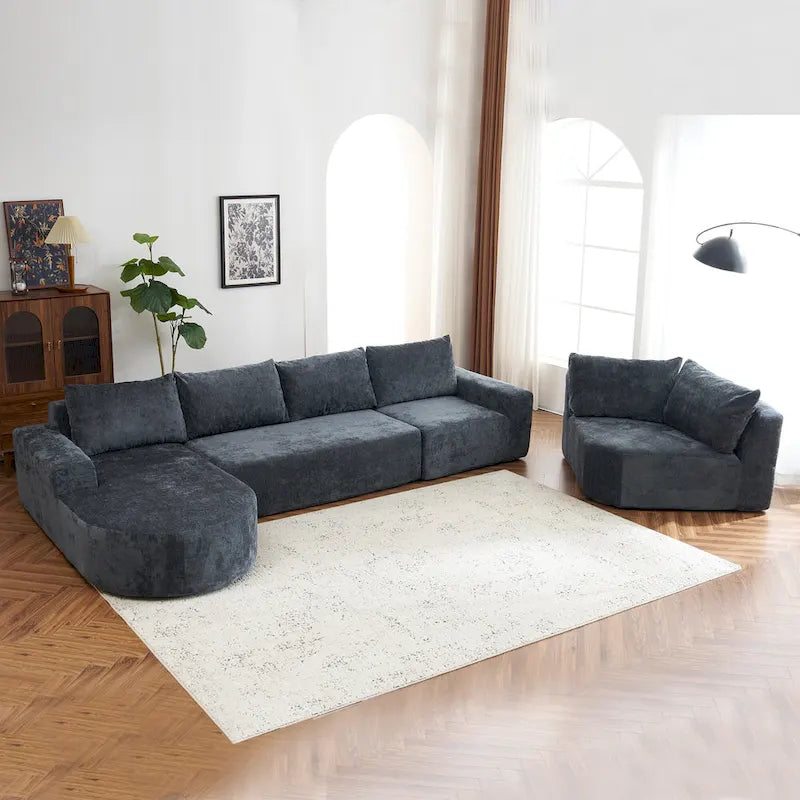 Modulares Sektionssofa Wohnzimmer Bodensofa Récamiere