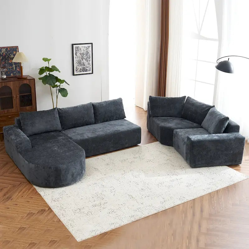 Modulares Sektionssofa Wohnzimmer Bodensofa Récamiere