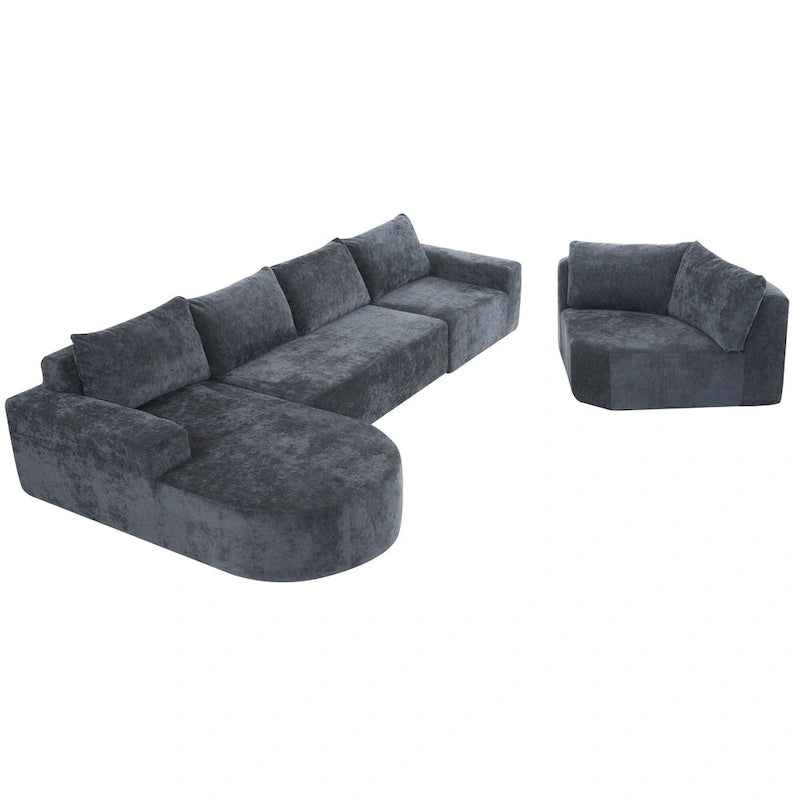 Modulares Sektionssofa Wohnzimmer Bodensofa Récamiere