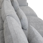 Modernes, bequemes Leinen Ecksofa mit Daunenfüllung, Cloud Couch, Zweisitzer für Apartment