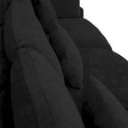 Modernes, bequemes Leinen Ecksofa mit Daunenfüllung, Cloud Couch, Zweisitzer für Apartment