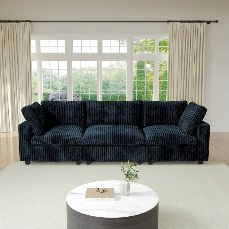 Weiches Plüsch Modulares Sektionssofa Modern Gepolstertes Wohnzimmer-Sofa
