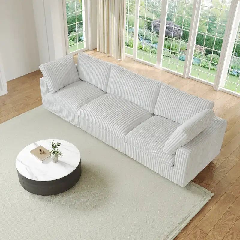 Weiches Plüsch Modulares Sektionssofa Modern Gepolstertes Wohnzimmer-Sofa