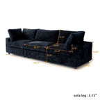 Weiches Plüsch Modulares Sektionssofa Modern Gepolstertes Wohnzimmer-Sofa