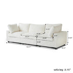 Weiches Plüsch Modulares Sektionssofa Modern Gepolstertes Wohnzimmer-Sofa