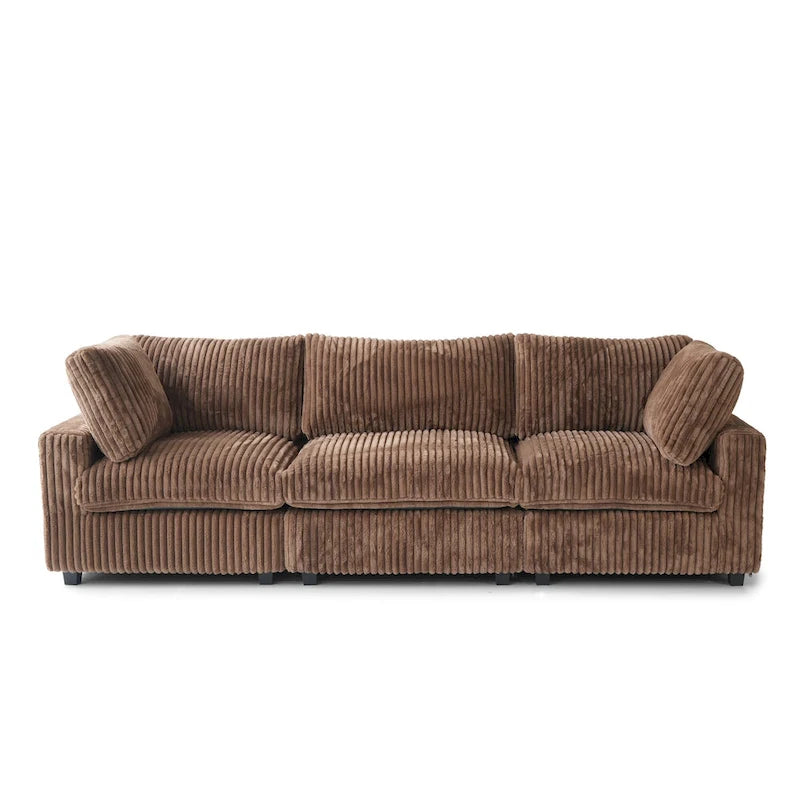Weiches Plüsch Modulares Sektionssofa Modern Gepolstertes Wohnzimmer-Sofa