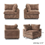 Weiches Plüsch Modulares Sektionssofa Modern Gepolstertes Wohnzimmer-Sofa