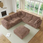 Cloud Ecksofa, weich gepolstertes modulares Sektionssofa mit Daunenfüllung für das Wohnzimmer