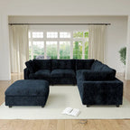 Cloud Ecksofa, weich gepolstertes modulares Sektionssofa mit Daunenfüllung für das Wohnzimmer