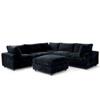 Cloud Ecksofa, weich gepolstertes modulares Sektionssofa mit Daunenfüllung für das Wohnzimmer