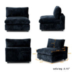 Cloud Ecksofa, weich gepolstertes modulares Sektionssofa mit Daunenfüllung für das Wohnzimmer