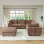Cloud Ecksofa, weich gepolstertes modulares Sektionssofa mit Daunenfüllung für das Wohnzimmer