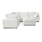 Cloud Ecksofa, weich gepolstertes modulares Sektionssofa mit Daunenfüllung für das Wohnzimmer