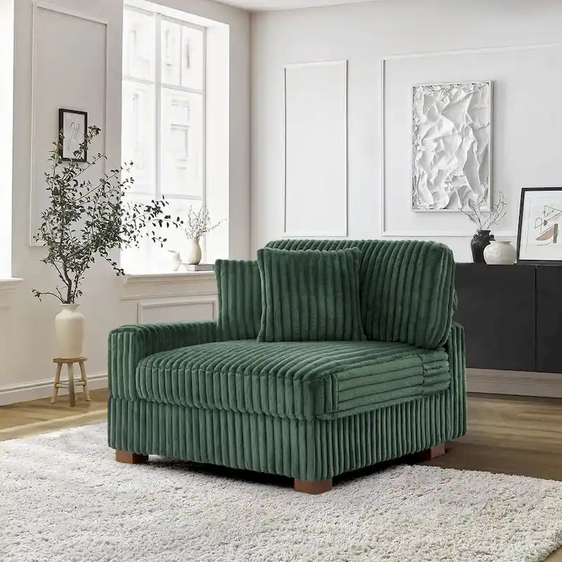 Polster-Chenille-Samt-Ecksofa, modulares Sofa mit Récamiere
