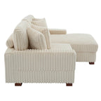 Polster-Chenille-Samt-Ecksofa, modulares Sofa mit Récamiere