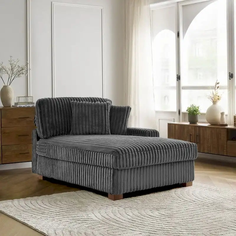 Polster-Chenille-Samt-Ecksofa, modulares Sofa mit Récamiere
