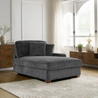 Polster-Chenille-Samt-Ecksofa, modulares Sofa mit Récamiere