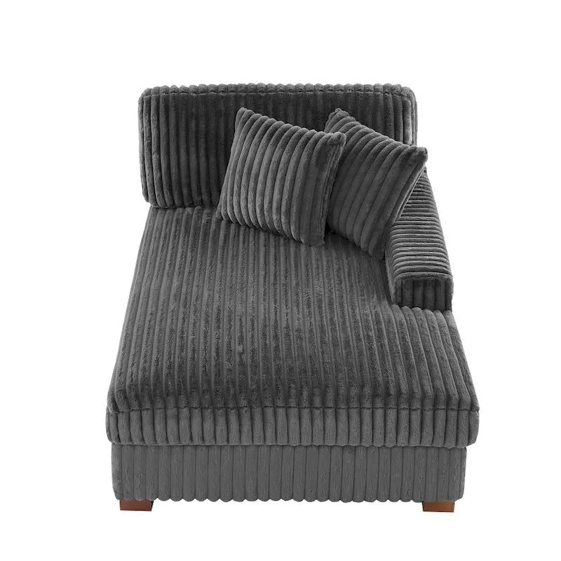 Polster-Chenille-Samt-Ecksofa, modulares Sofa mit Récamiere