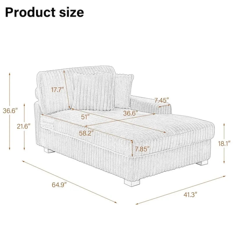 Polster-Chenille-Samt-Ecksofa, modulares Sofa mit Récamiere