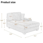Polster-Chenille-Samt-Ecksofa, modulares Sofa mit Récamiere