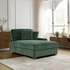 Polster-Chenille-Samt-Ecksofa, modulares Sofa mit Récamiere