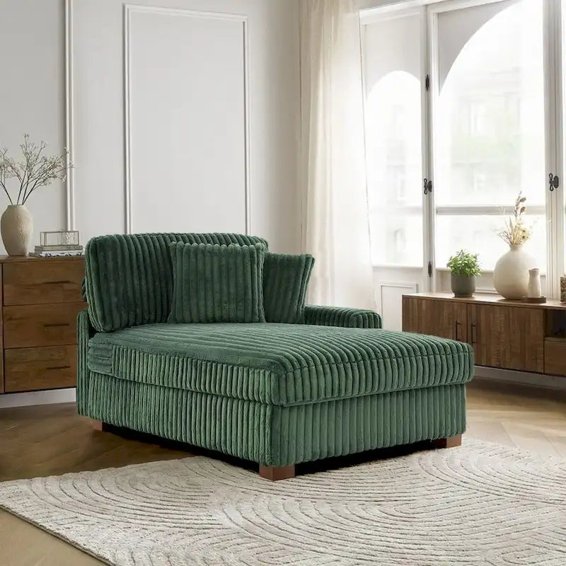 Polster-Chenille-Samt-Ecksofa, modulares Sofa mit Récamiere