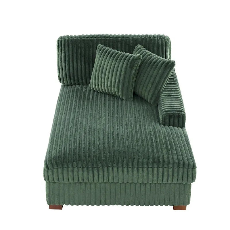 Polster-Chenille-Samt-Ecksofa, modulares Sofa mit Récamiere