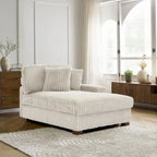 Polster-Chenille-Samt-Ecksofa, modulares Sofa mit Récamiere