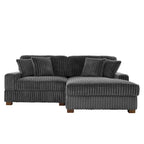 Polster-Chenille-Samt-Ecksofa, modulares Sofa mit Récamiere