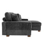 Polster-Chenille-Samt-Ecksofa, modulares Sofa mit Récamiere