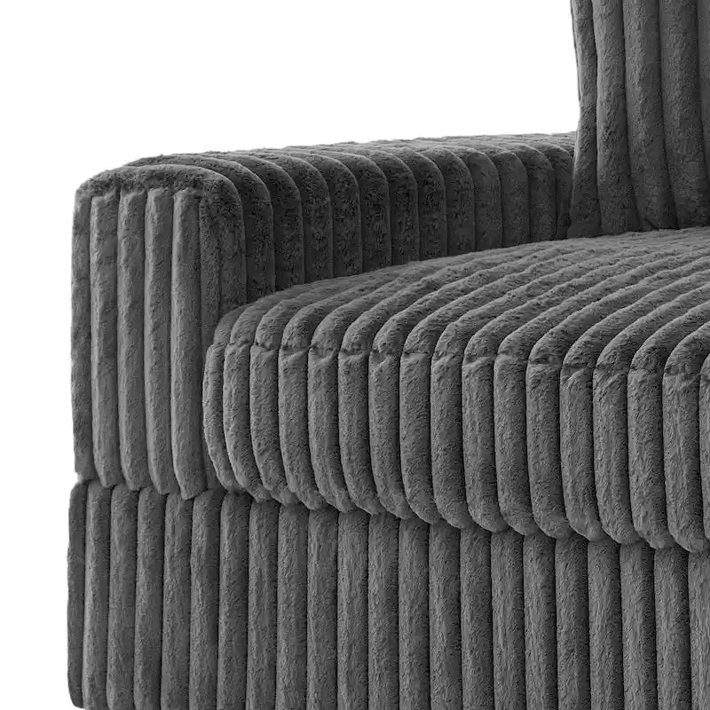 Polster-Chenille-Samt-Ecksofa, modulares Sofa mit Récamiere