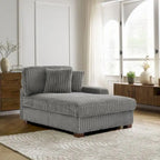 Polster-Chenille-Samt-Ecksofa, modulares Sofa mit Récamiere