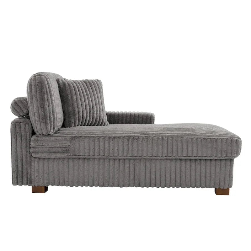Polster-Chenille-Samt-Ecksofa, modulares Sofa mit Récamiere